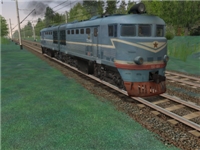 Тепловоз ТЕ2-464 на перегоні Вишневе-Боярка Південно-Західної залізниці